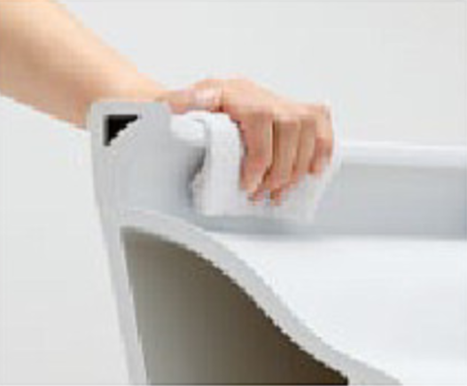 フチなしで掃除しやすい