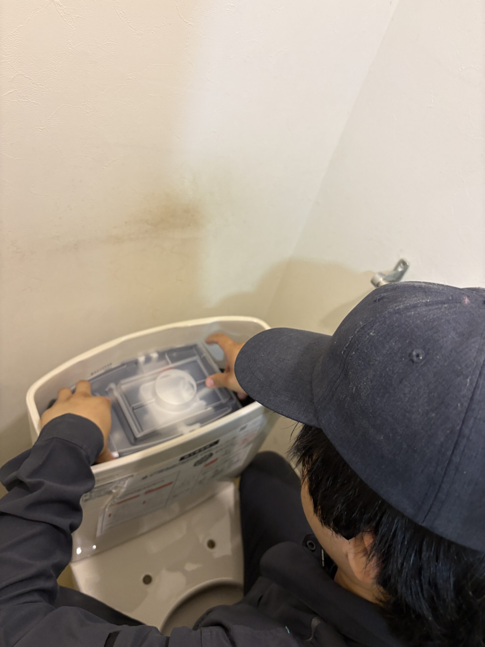 東京都杉並区 TOTOピュアレストQR トイレ交換 施工中写真