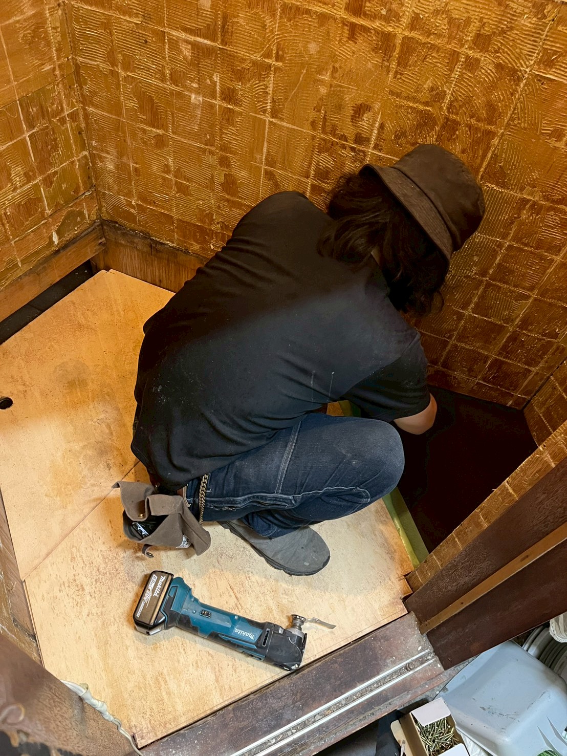 東京都大田区蒲田 トイレ床下地施工