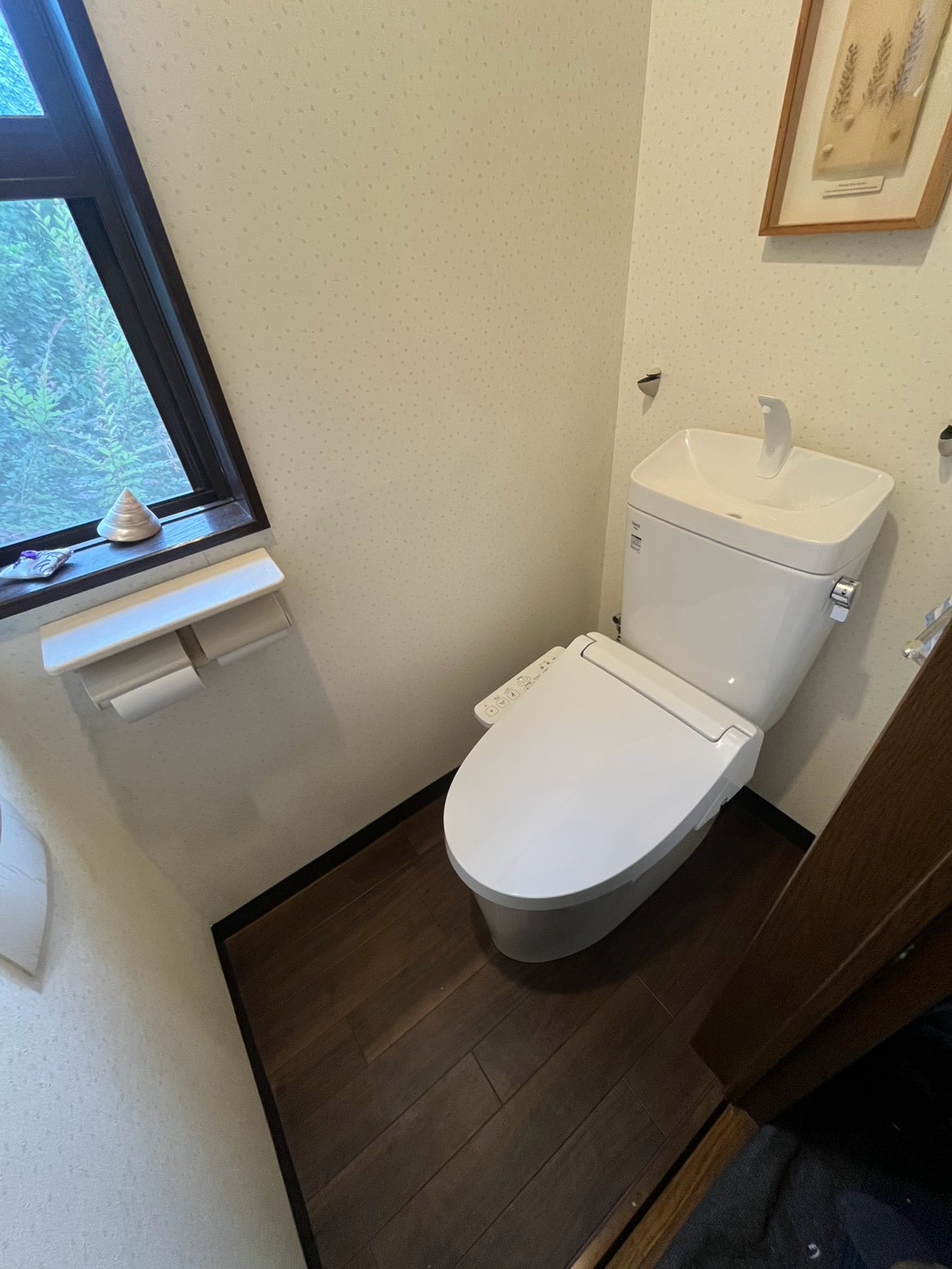 川崎市多摩区 アメージュ便器 シャワートイレKB31 クッションフロア貼替 施工後写真